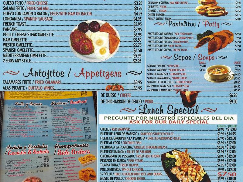 Parada Maimon Menu