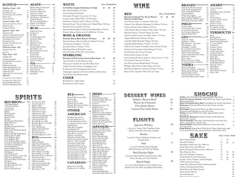 Izakaya Meiji Co. Menu