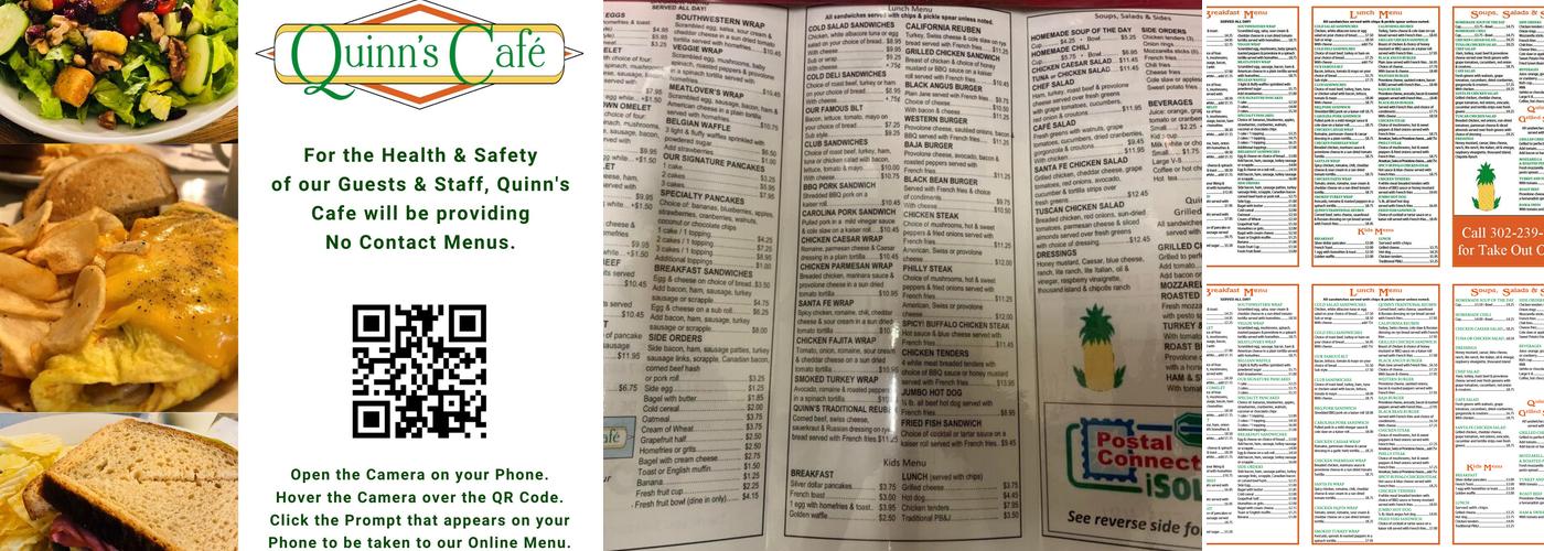 Quinn's Cafe Menu