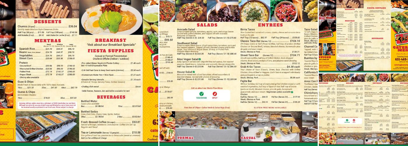 Señor Taco Mexican Grill & Bar Menu