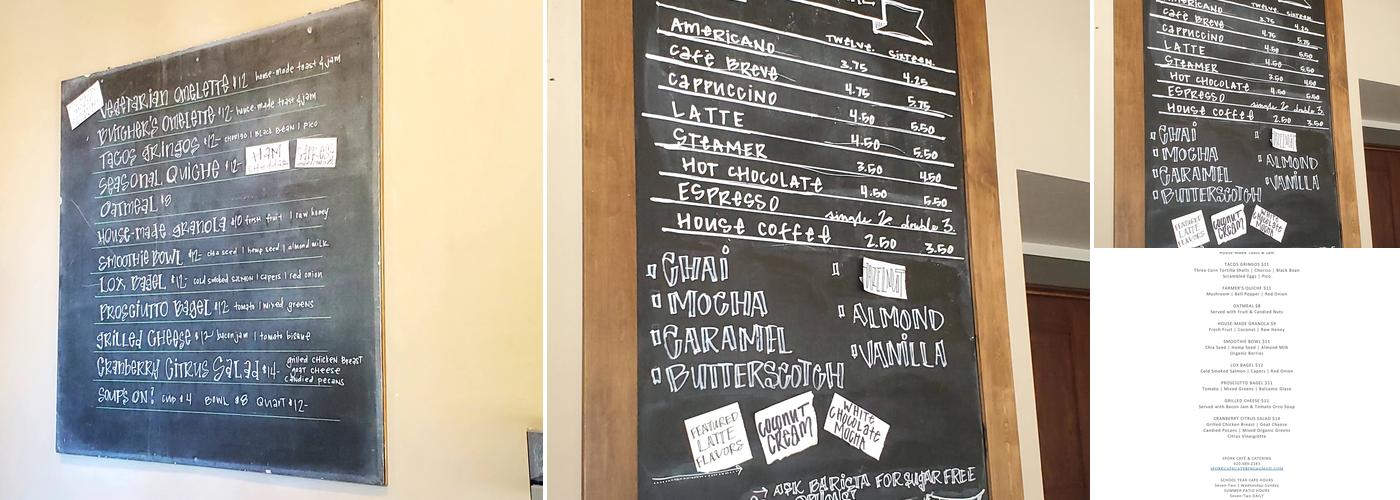Spork Cafe & Catering Menu
