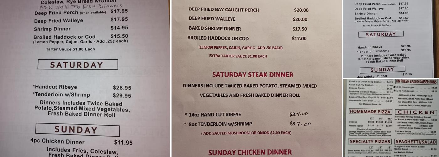 Sweet Mama's Bar and Grill Menu