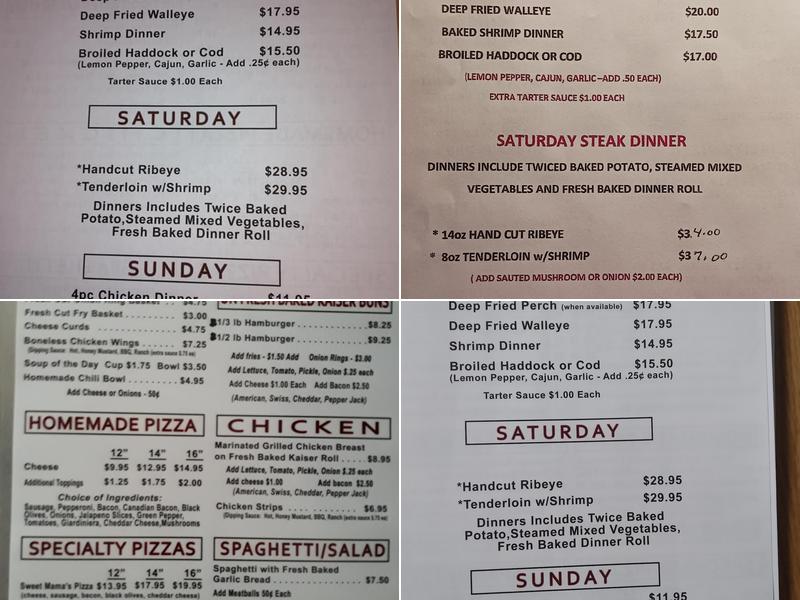 Sweet Mama's Bar and Grill Menu