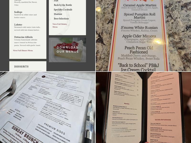 River's Bend Menu