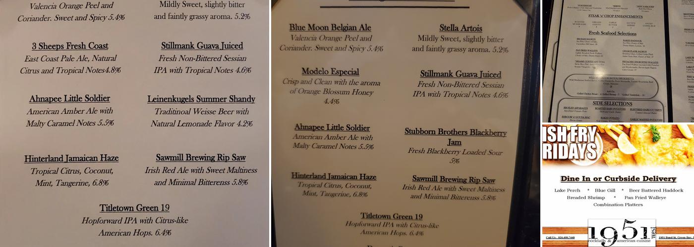 1951 West Menu