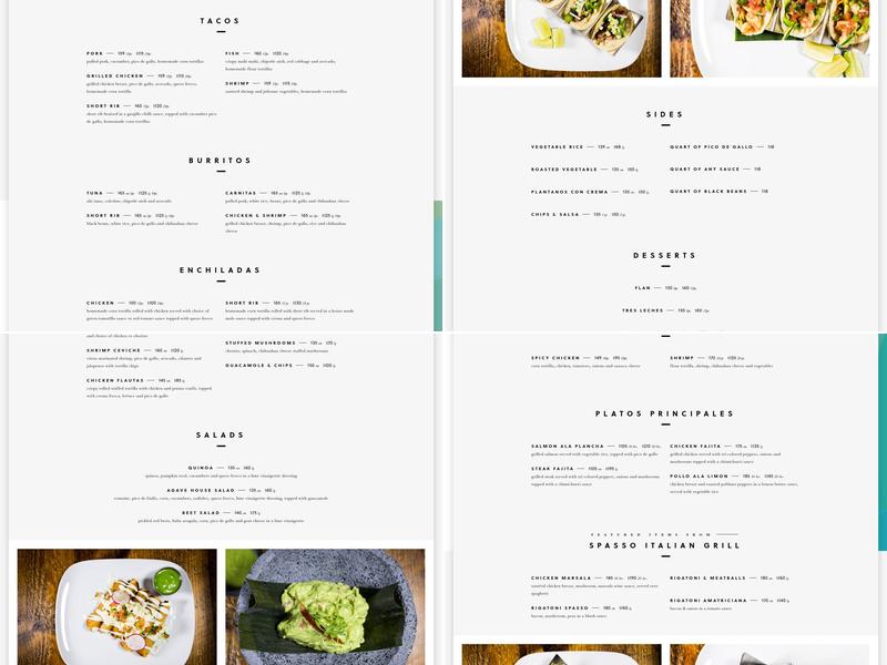 Agave Menu