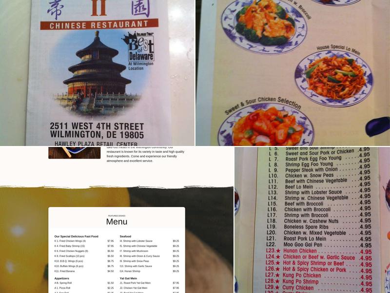 King Garden Restaurant Menu