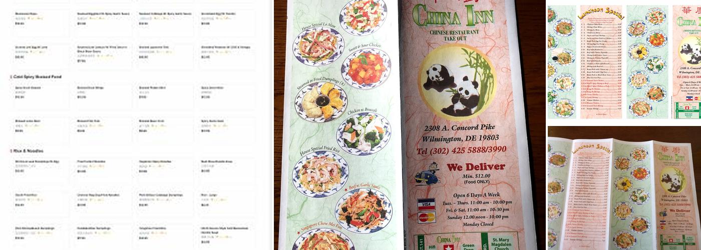 China Inn Restaurant Menu