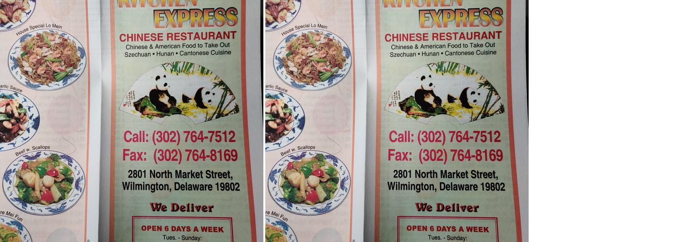 Kitchen Express Menu