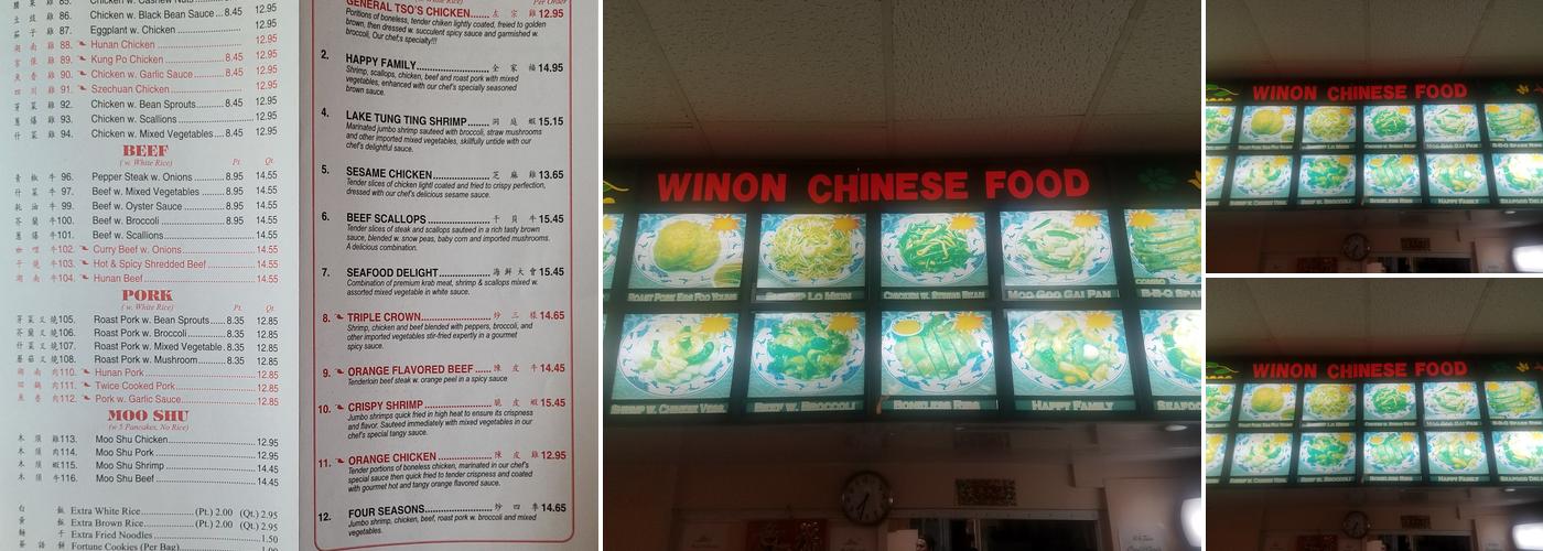 Winon Chinese Food Menu
