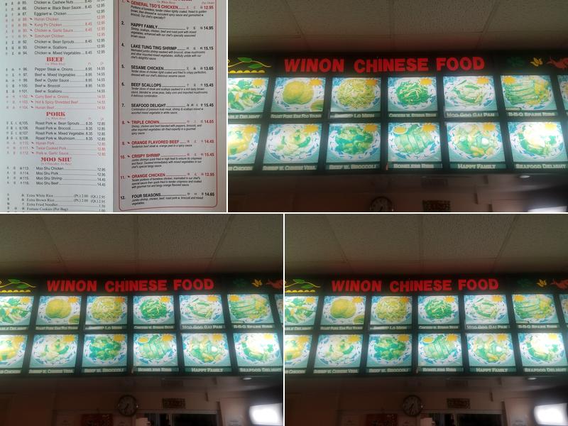 Winon Chinese Food Menu