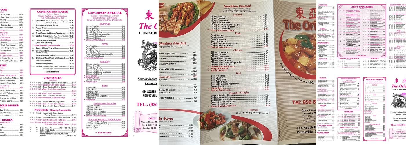 Orient Chinese Restaurant Menu