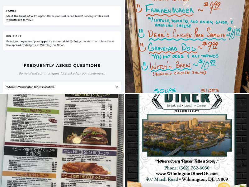 Wilmington Diner Menu