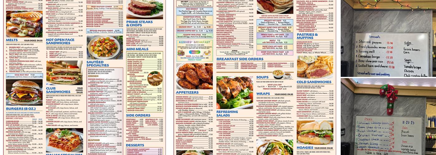 Route 3 Diner Menu