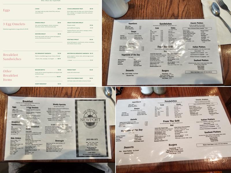 Newport Family Restaurant in Graystone Plaza Menu
