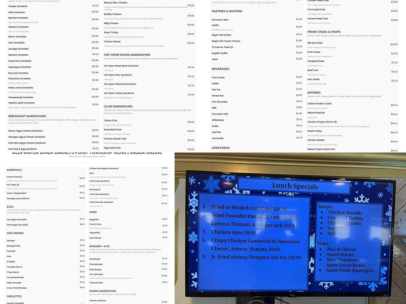 Deepwater Diner Menu