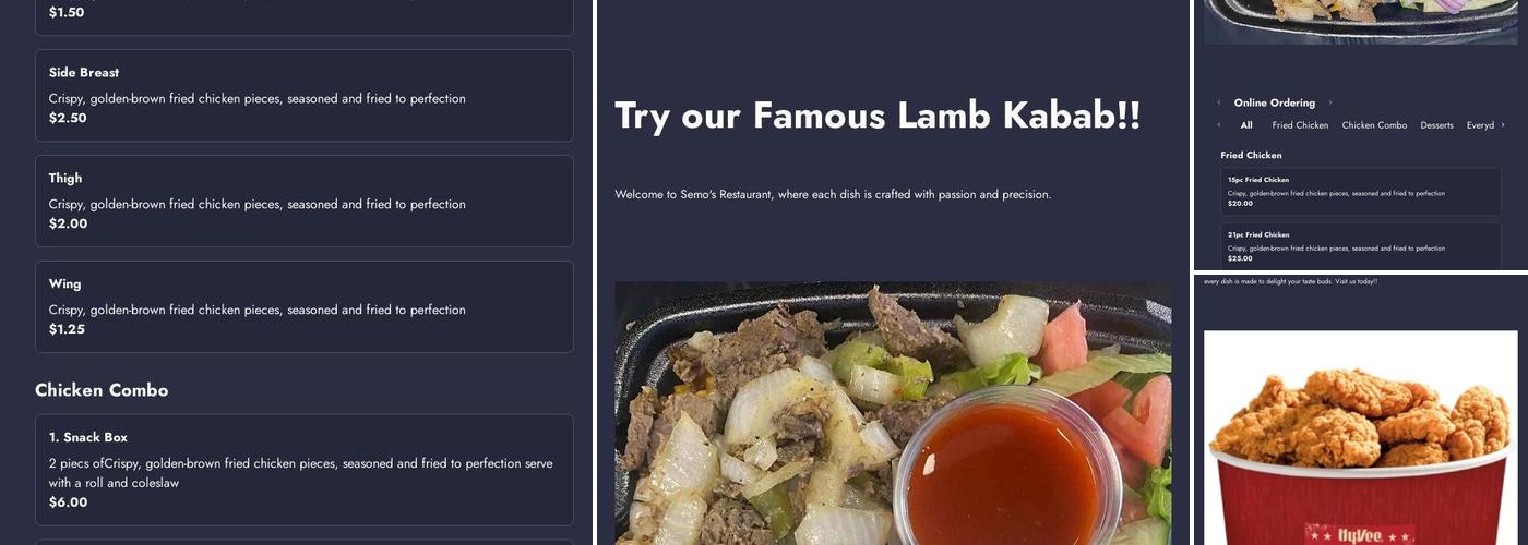 Semo's Menu