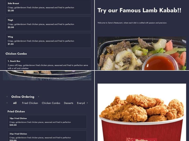 Semo's Menu