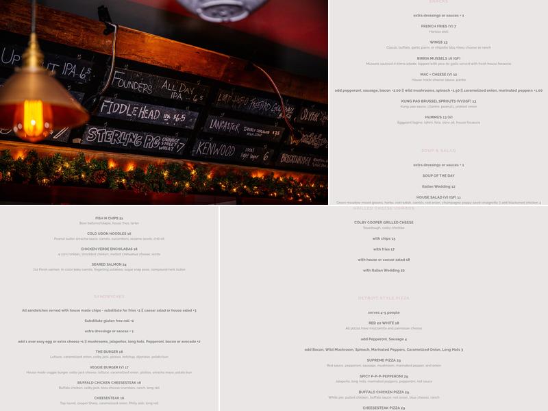 The Sidecar Bar & Grille Menu