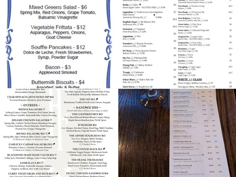 Founding Fathers Sports Bar & Grill Menu