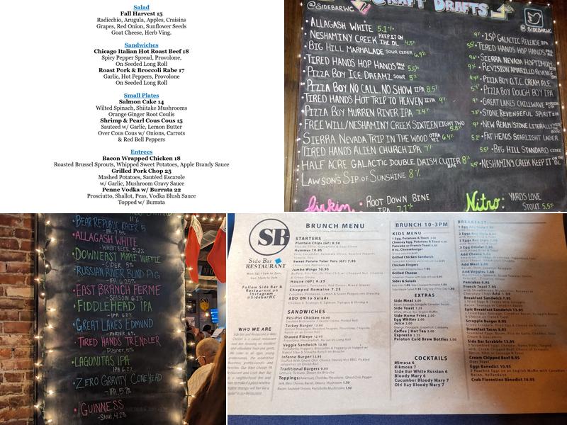 Side Bar & Restaurant Menu
