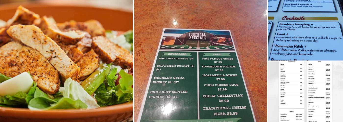 Timothy's Riverfront Grill Menu