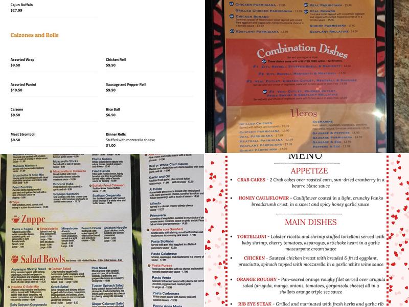 O Sole Mio Menu