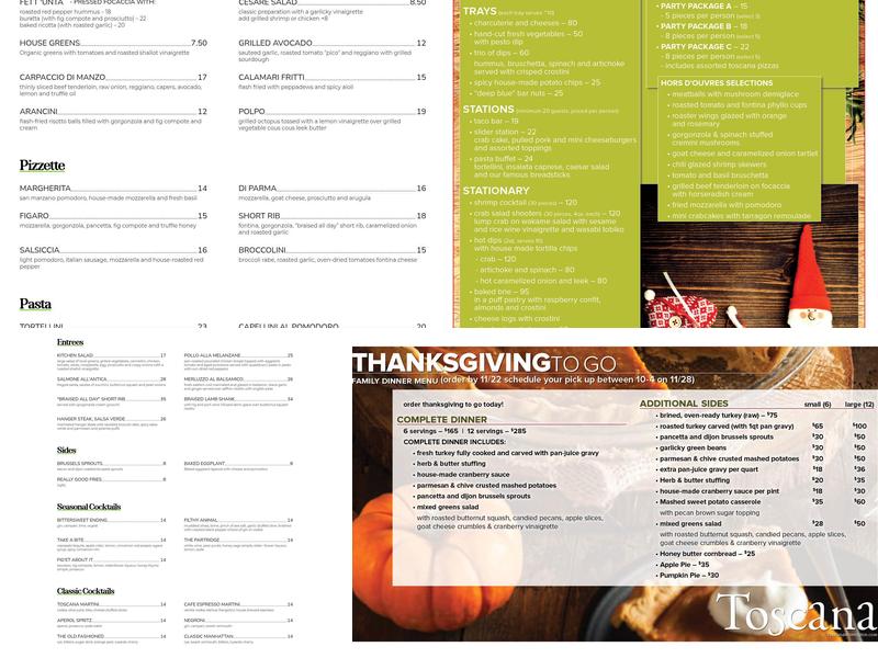 Piccolina Toscana Menu