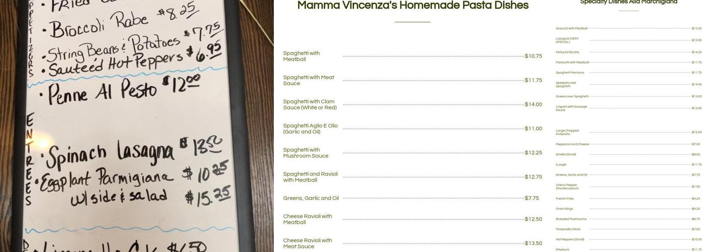 Ristorante Attilio Menu