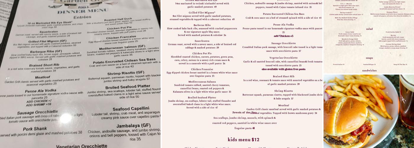 Garden Grill Menu