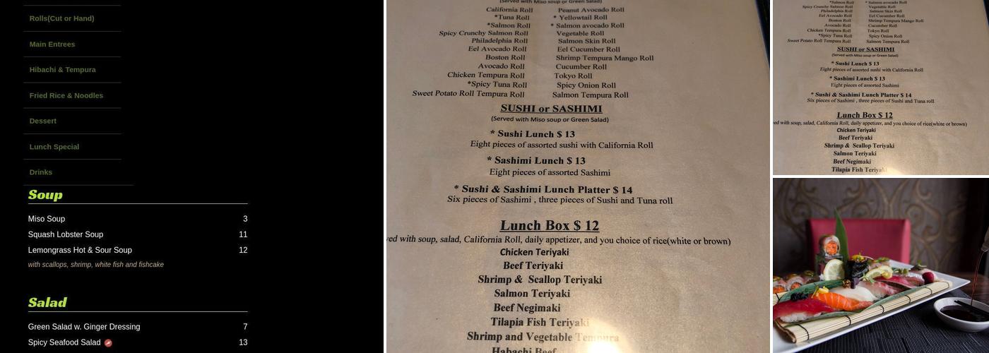 Aji 53 Services Menu