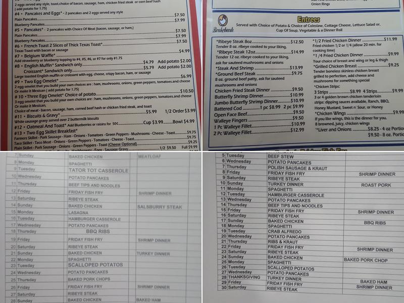 Rocky's Cozy Kitchen Menu