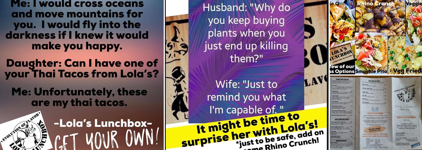 Lola's Lunchbox Menu