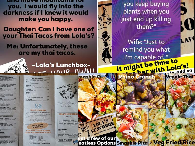 Lola's Lunchbox Menu