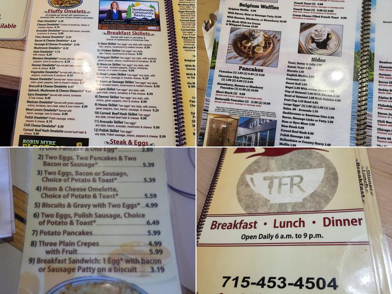 Tomahawk Family Restaurant Menu