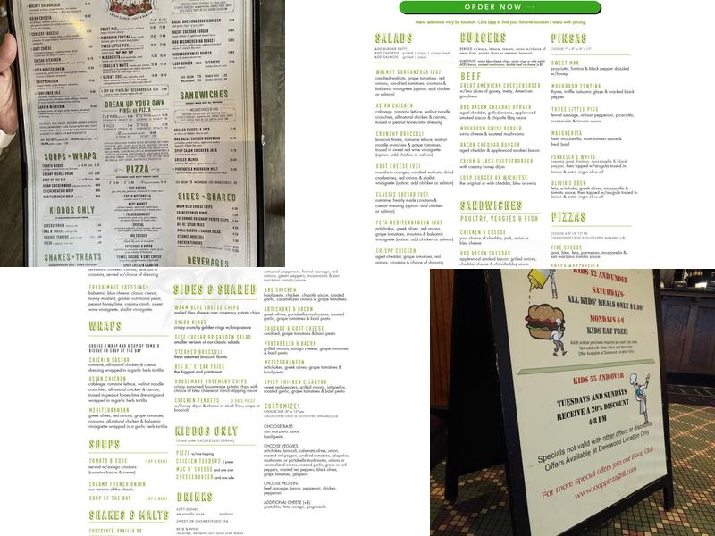 The Loop Restaurant Menu