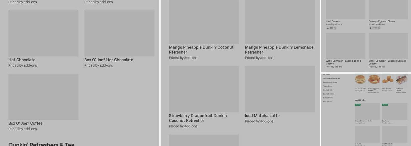 Dunkin' Menu