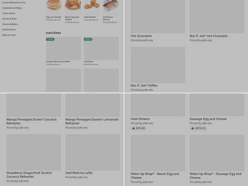 Dunkin' Menu