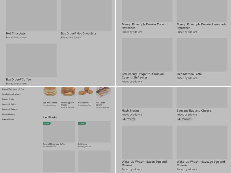 Dunkin' Menu