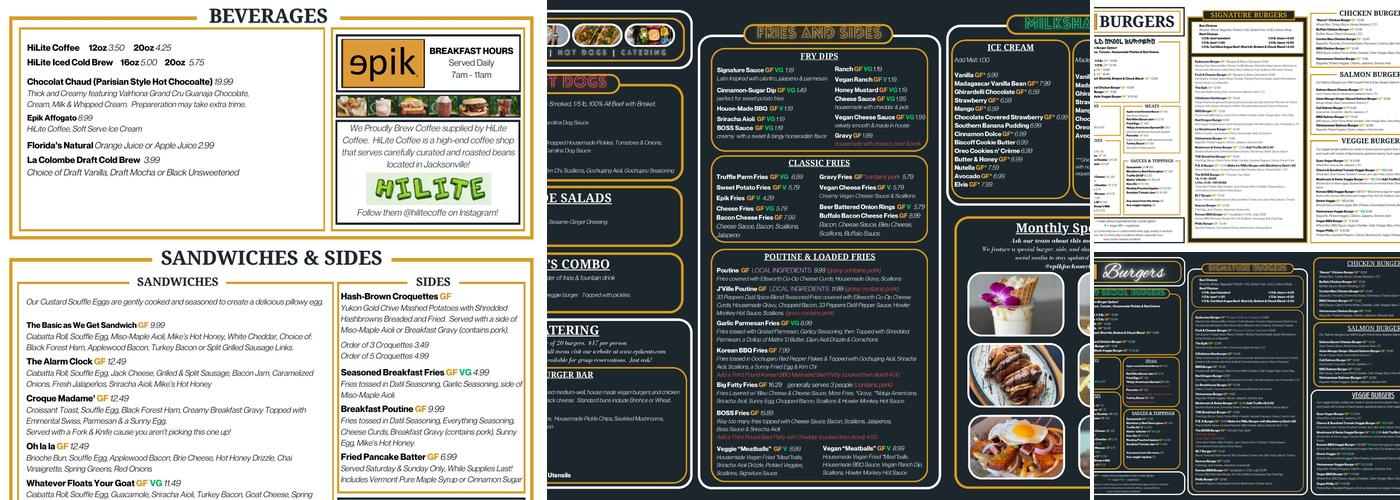 Epik Menu