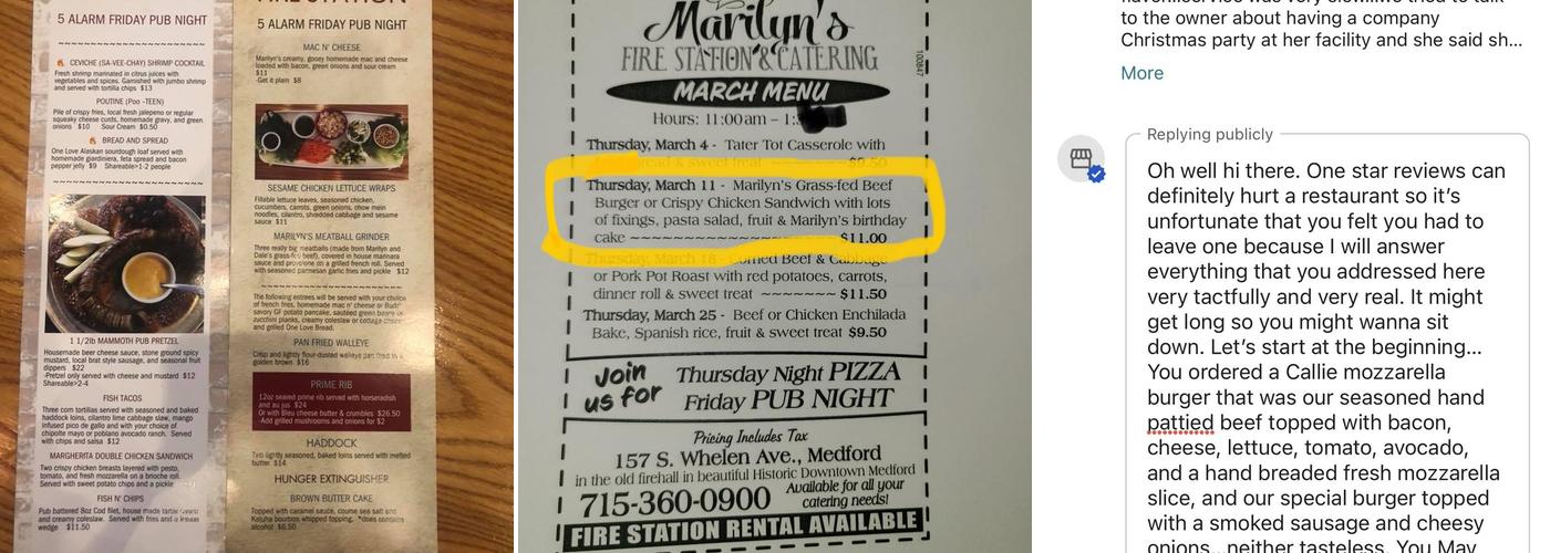 Marilyn's Menu