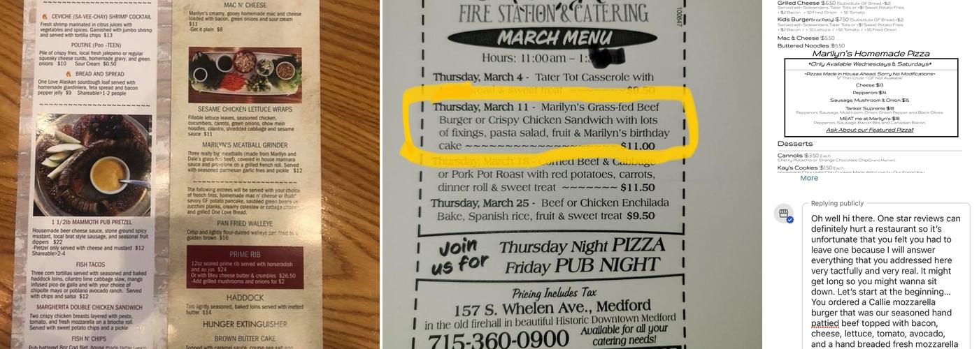 Marilyn's Menu