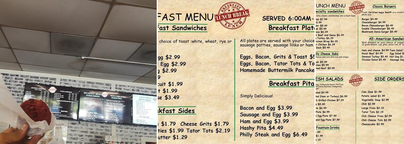 Lunch Break Menu