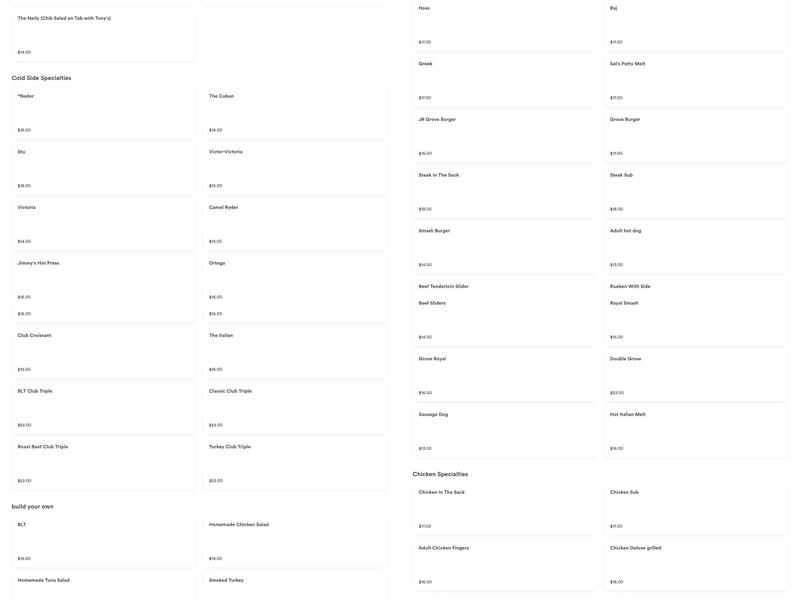 Pinegrove Market and Deli Menu