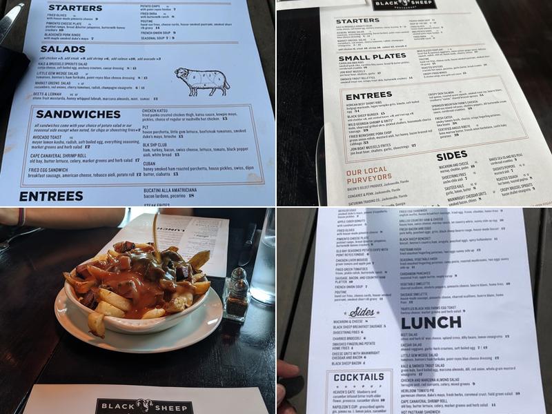 Black Sheep Restaurant Menu