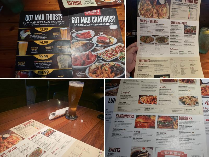 Miller's Ale House Menu