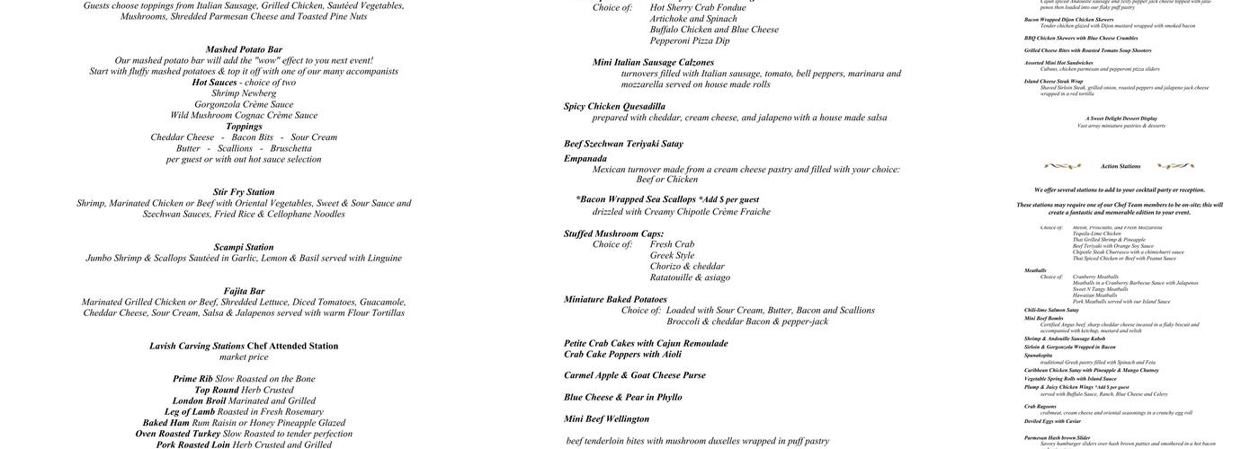 Riverfront Cafe & Catering Menu