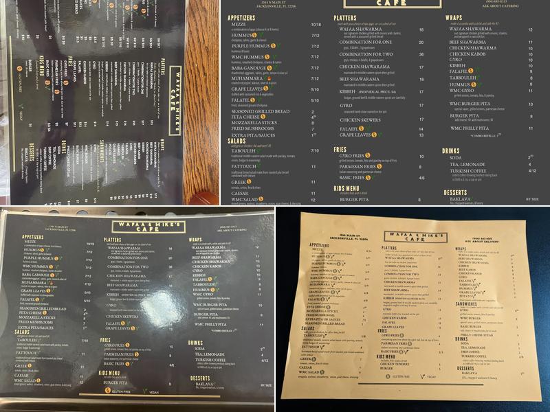 W.M.C Mediterranean Cuisine of Springfield Menu