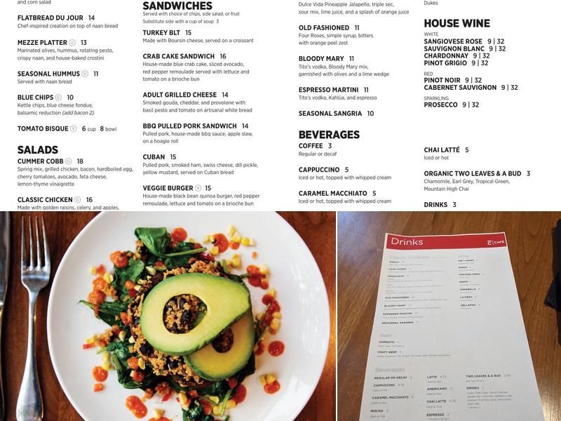 The Cummer Café Menu