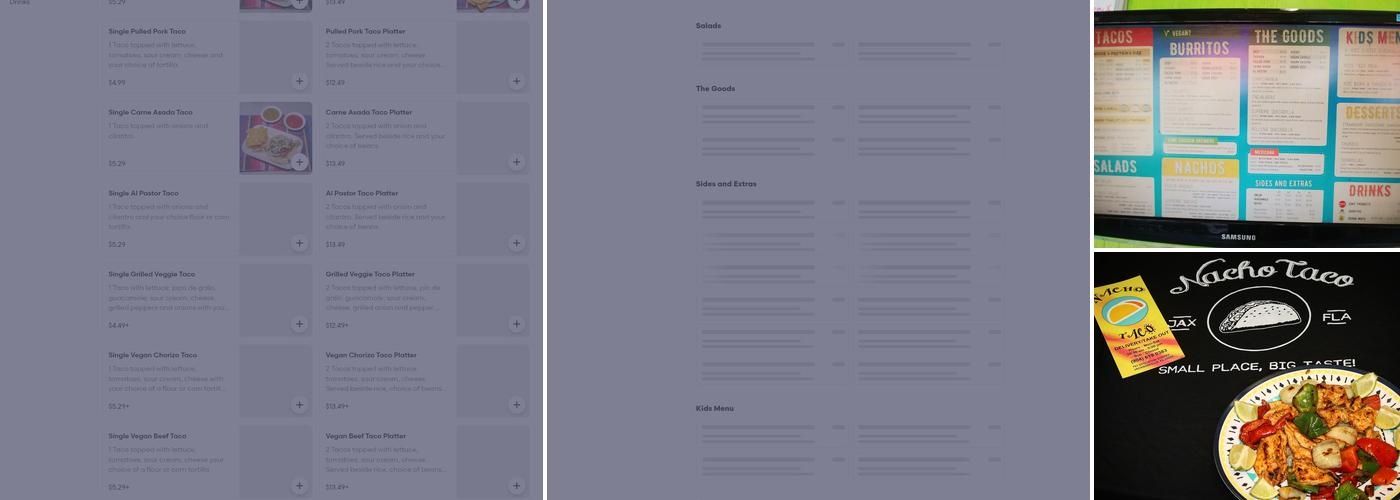 Nacho Taco Menu